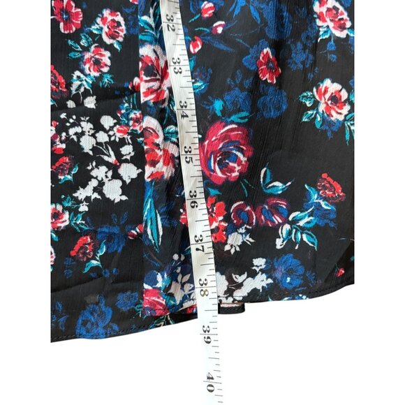 DKNY Women's Shear Floral Long Sleeve Dress - Picture 5 of 6